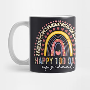 100Th Day Of School Teacher 100 Days Rainbow Leopard Mug